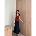 Muat gambar ke penampil Galeri, Kadaka T-0537 Vest Top Ribbed Knit | Atasan Rompi Wanita
