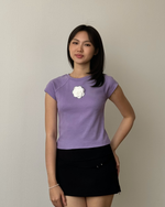 Muat gambar ke penampil Galeri, Kadaka Thea Top | Rose Baby Tee | Tshirt Kaos Wanita Bunga | Daily Ease Collection T-0539
