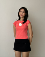Muat gambar ke penampil Galeri, Kadaka Thea Top | Rose Baby Tee | Tshirt Kaos Wanita Bunga | Daily Ease Collection T-0539
