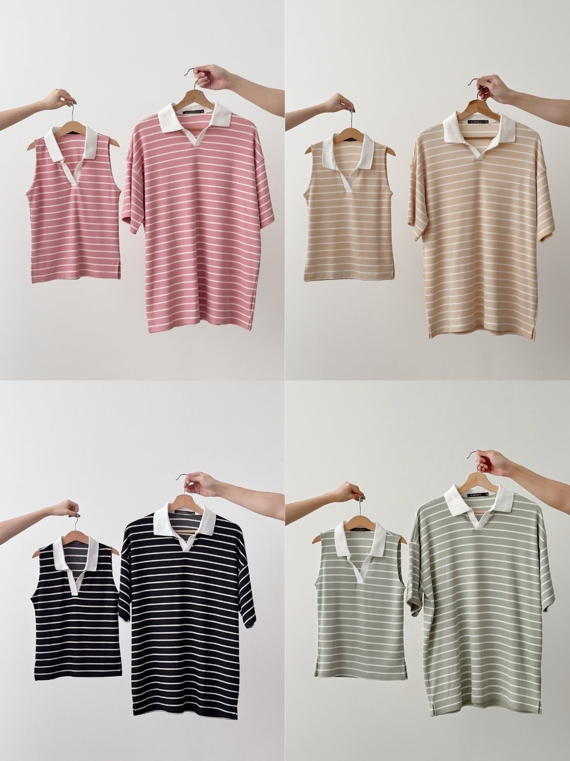 Kadaka MT-0212 Top Polo Knit Men | Atasan Polo Pria Knit Stripes | Love Line Collection 1.0