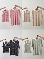 Load image into Gallery viewer, Kadaka MT-0212 Top Polo Knit Men | Atasan Polo Pria Knit Stripes | Love Line Collection 1.0
