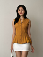 Load image into Gallery viewer, Kadaka Livia Top | Sleeveless Peplum Ribbed Knit Top | Atasan Knit Wanita Tanpa Lengan | Daily Ease Collection T-0545
