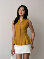 Load image into Gallery viewer, Kadaka Livia Top | Sleeveless Peplum Ribbed Knit Top | Atasan Knit Wanita Tanpa Lengan | Daily Ease Collection T-0545
