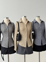 Muat gambar ke penampil Galeri, Kadaka T-0546 Fitted Shirt Long Sleeve Blouse | Atasan Kemeja Wanita Lengan Panjang | Curated Curriculum Collection
