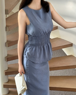 Load image into Gallery viewer, Kadaka Couple Outfit | Airflow Linen Top Blouse Skirt and Shirt | Cloud Nine Collection (1)
