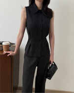 Load image into Gallery viewer, Kadaka Couple Group Family Outfit | Maxi Dress Culotte &amp; Men Shirt Stripes | Office Crush Collection
