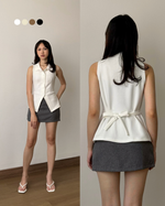 Muat gambar ke penampil Galeri, Kadaka Sienna Top | Vest Top with Adjustable Waist | Atasan Wanita Kerah Tanpa Lengan | Everyday Basics Collection T-0561
