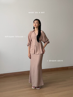 Load image into Gallery viewer, Kadaka Whisper Blouse Top | Long Sleeve Shirt Adjustable Waist | Kemeja Wanita Lengan Panjang | Cloud Nine Collection T-0566
