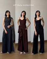 Load image into Gallery viewer, Kadaka Dune Top | Sleeveless Top with Shoulder Shawl | Atasan Wanita detail Syal  | Off Duty Collection T-0568

