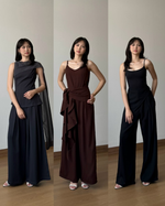 Muat gambar ke penampil Galeri, Kadaka Dune Top | Sleeveless Top with Shoulder Shawl | Atasan Wanita detail Syal  | Off Duty Collection T-0568
