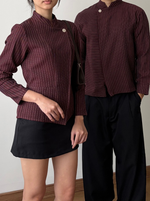 Load image into Gallery viewer, Kadaka Modern Heritage Collection | Striped Modern Beskap and Barrel Pants | Couple Outfit | Raina, Arka, Nusa
