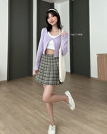 Load image into Gallery viewer, Kadaka T-0518 Crop Cardigan Tank Top Knit | Atasan Cardi Wanita
