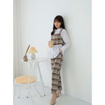 Muat gambar ke penampil Galeri, S-0172 Set Kemeja Vest Tweed dan Tapered Pants
