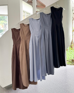 Load image into Gallery viewer, Kadaka D-0263 Maxi Dress with Side Pockets | Dress Panjang Wanita
