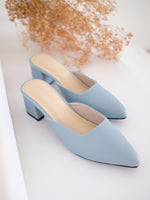 Muat gambar ke penampil Galeri, H-0102 Block Heels Mules Wanita 5cm Pastel Color
