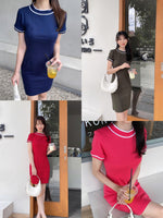 Muat gambar ke penampil Galeri, Kadaka D-0208 Mini Dress High Neck Detail List
