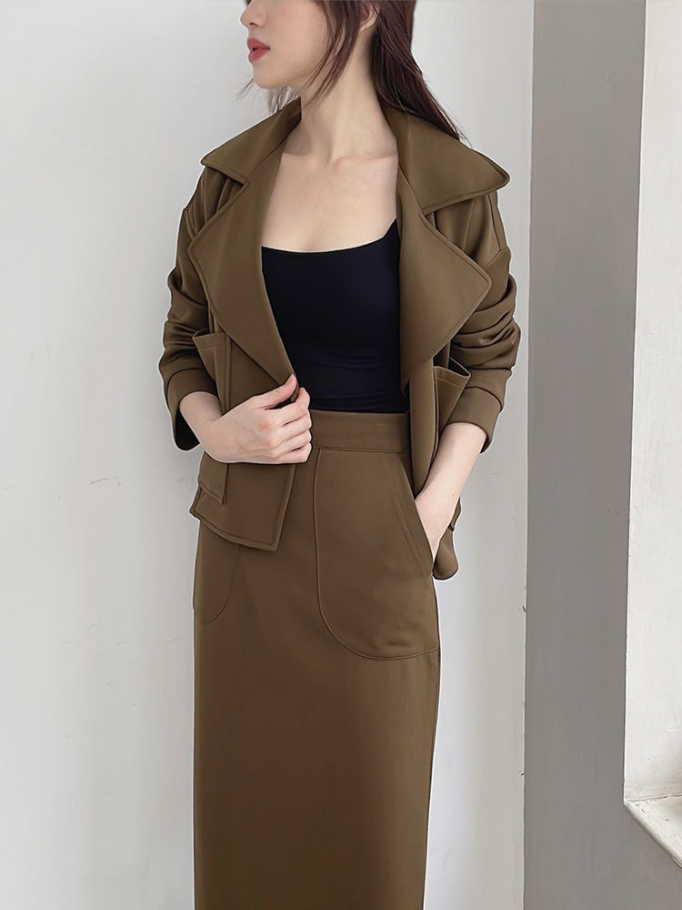 Kadaka O-0192 Blazer Outer Wanita Korean Style Detail Kerah