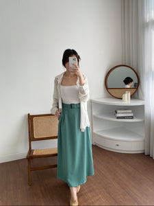 Kadaka B-0143 Long Maxi Skirt Korea Detail Belt