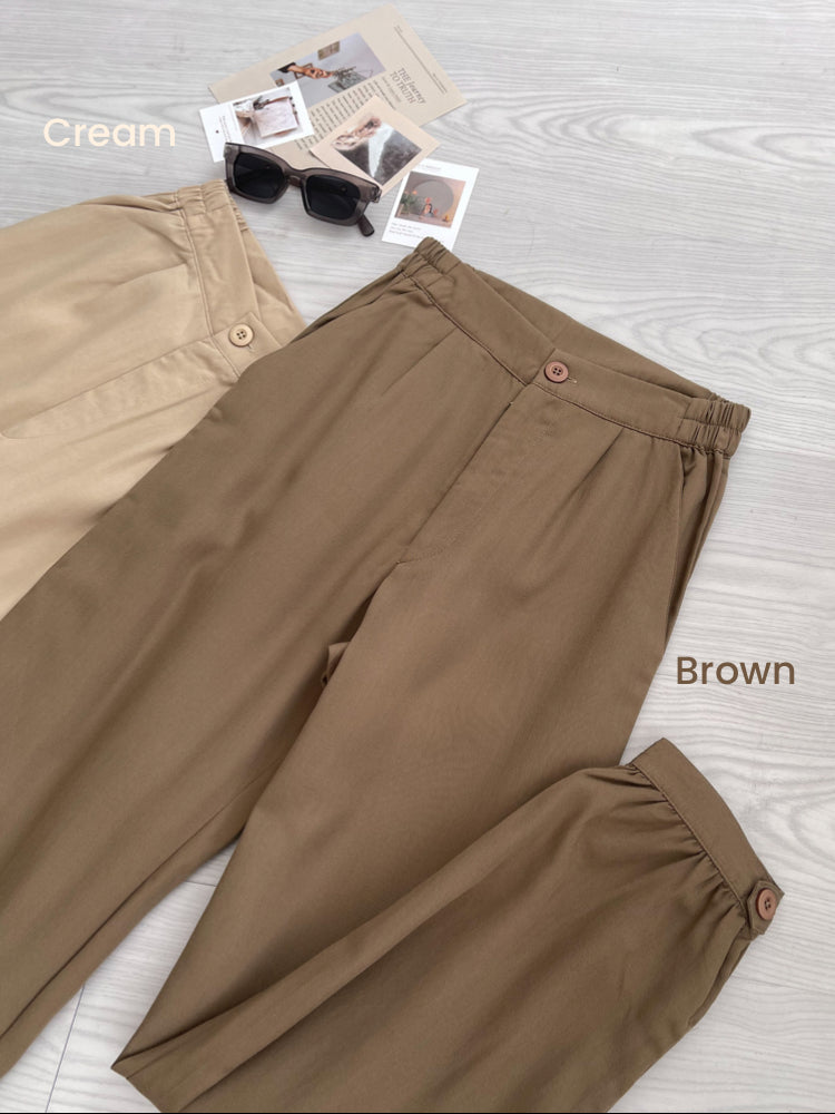 Kadaka B-0157 Jogger Pants Twill Celana Panjang Wanita Twill