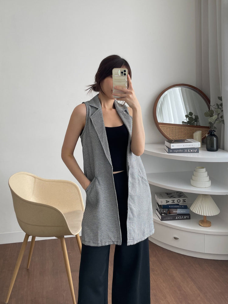 Kadaka O-0111 Outer Long Vest Premium Tweed