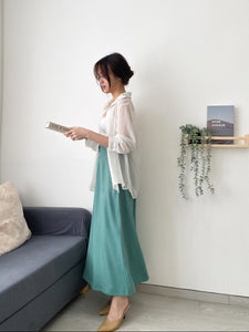 Kadaka B-0143 Long Maxi Skirt Korea Detail Belt