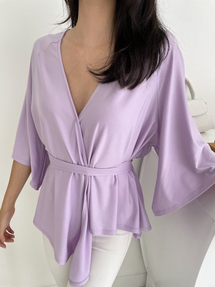 T-0434 Blouse Wanita Model Kimono Flowy