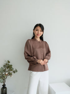 Kadaka T-0387 Blouse Puff Sleeve Kancing Depan