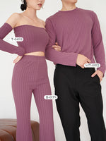 Muat gambar ke penampil Galeri, Kadaka T-0493 Sabrina Top Wanita Lengan Panjang Knit Stretch
