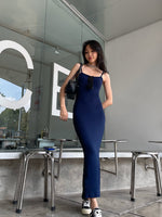 Muat gambar ke penampil Galeri, Kadaka D-0229 Bodycon Maxi Dress Wanita Stretch
