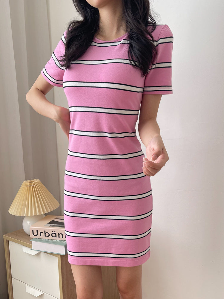 Kadaka D-0168 Dress Salur Stretch ala Korean