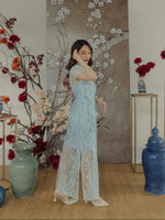 Muat gambar ke penampil Galeri, Kadaka D-0225 Maxi Lace Party Dress CNY Imlek With Inner Dress
