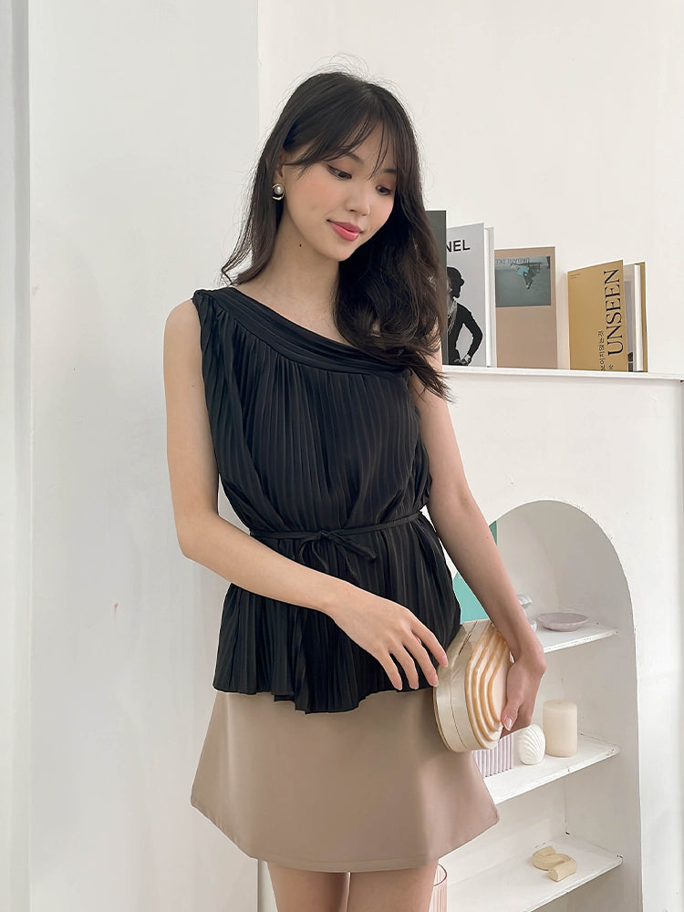 Kadaka T-0458 Top One Shoulder Pleats Premium