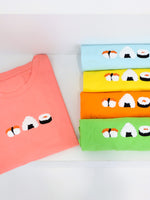 Muat gambar ke penampil Galeri, Kadaka T-0328 Tshirt Kaos Sushi Cute Embroidery Timbul
