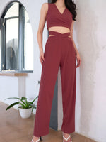 Muat gambar ke penampil Galeri, Kadaka B-0161 Celana Cut Out Waist Long Pants Celana Panjang Wanita Stretch
