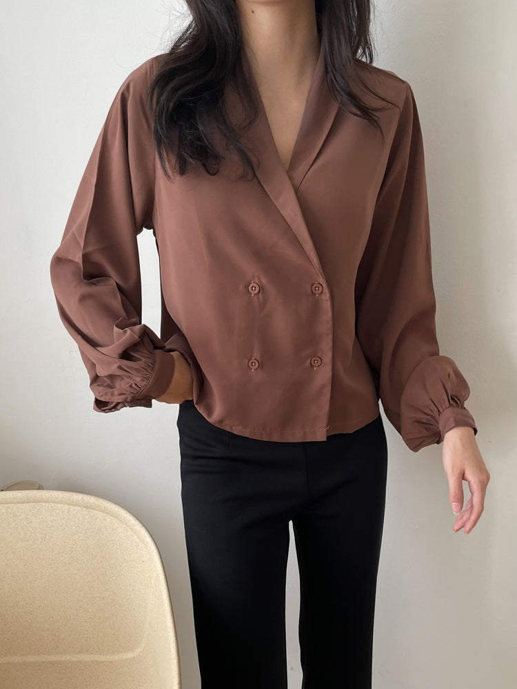 Kadaka T-0340 Blouse Long Sleeves Flowy