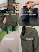 Load image into Gallery viewer, Kadaka U-0105 Jaket Parka Pria Wanita Parasut Wind Proof Lipat Tas Kecil
