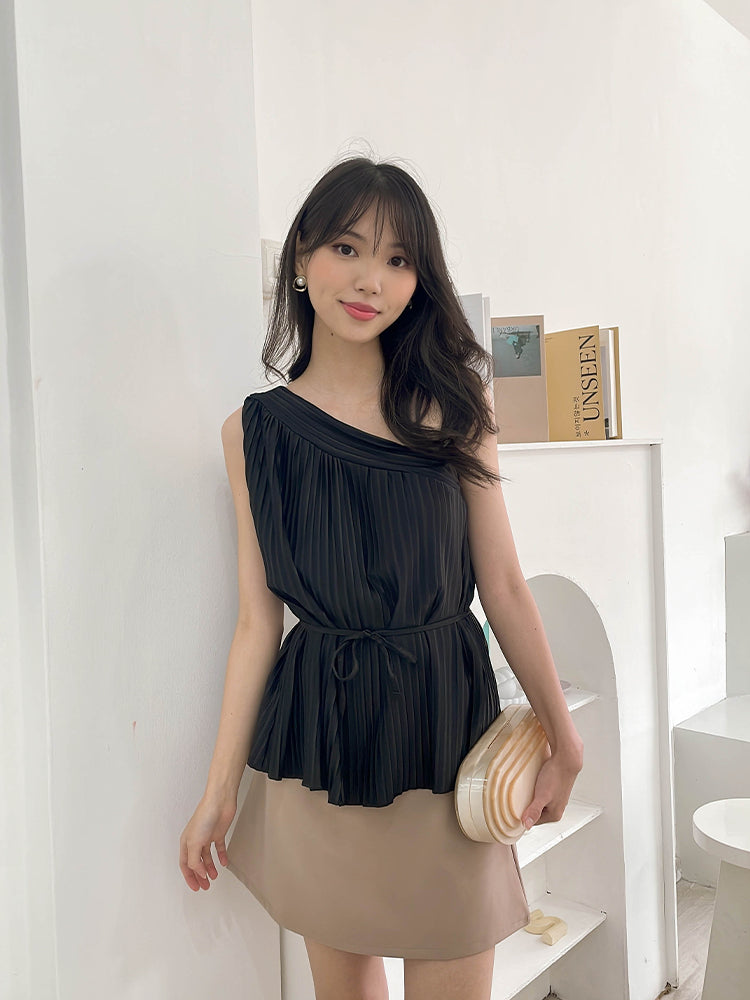 Kadaka T-0458 Top One Shoulder Pleats Premium