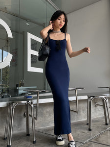 Kadaka D-0229 Bodycon Maxi Dress Wanita Stretch