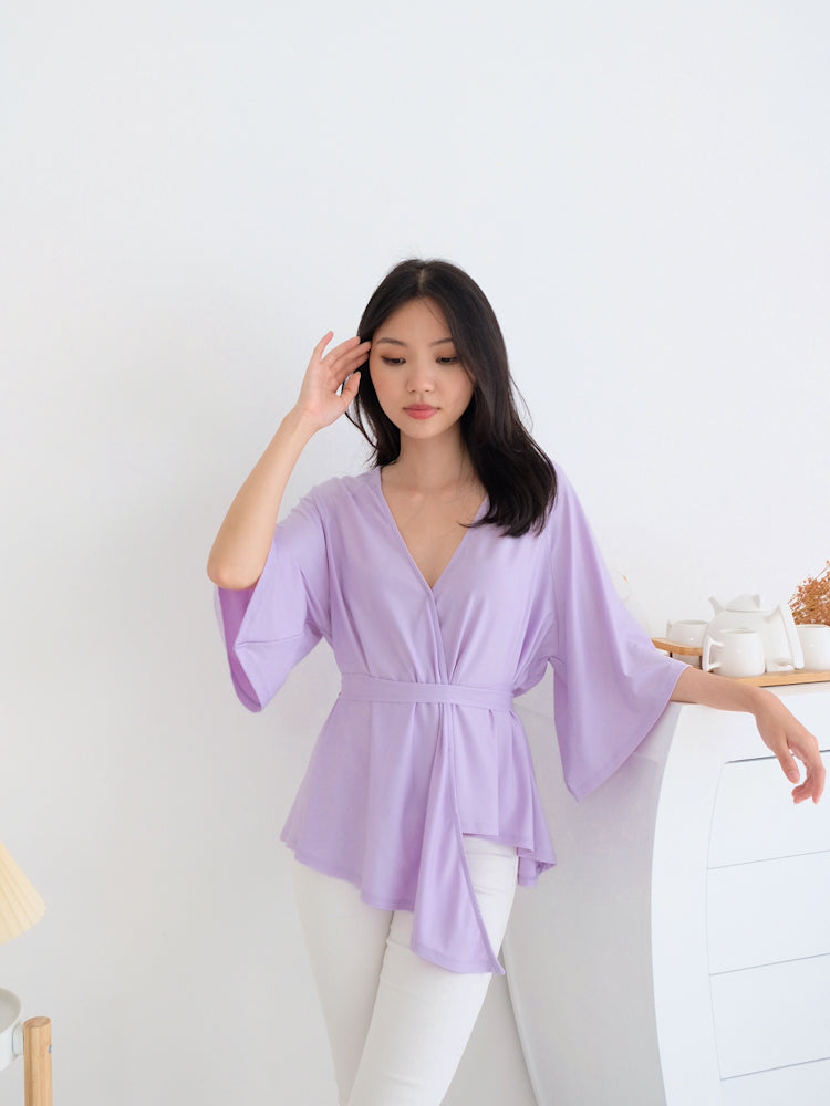 T-0434 Blouse Wanita Model Kimono Flowy