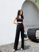 Muat gambar ke penampil Galeri, Kadaka B-0161 Celana Cut Out Waist Long Pants Celana Panjang Wanita Stretch
