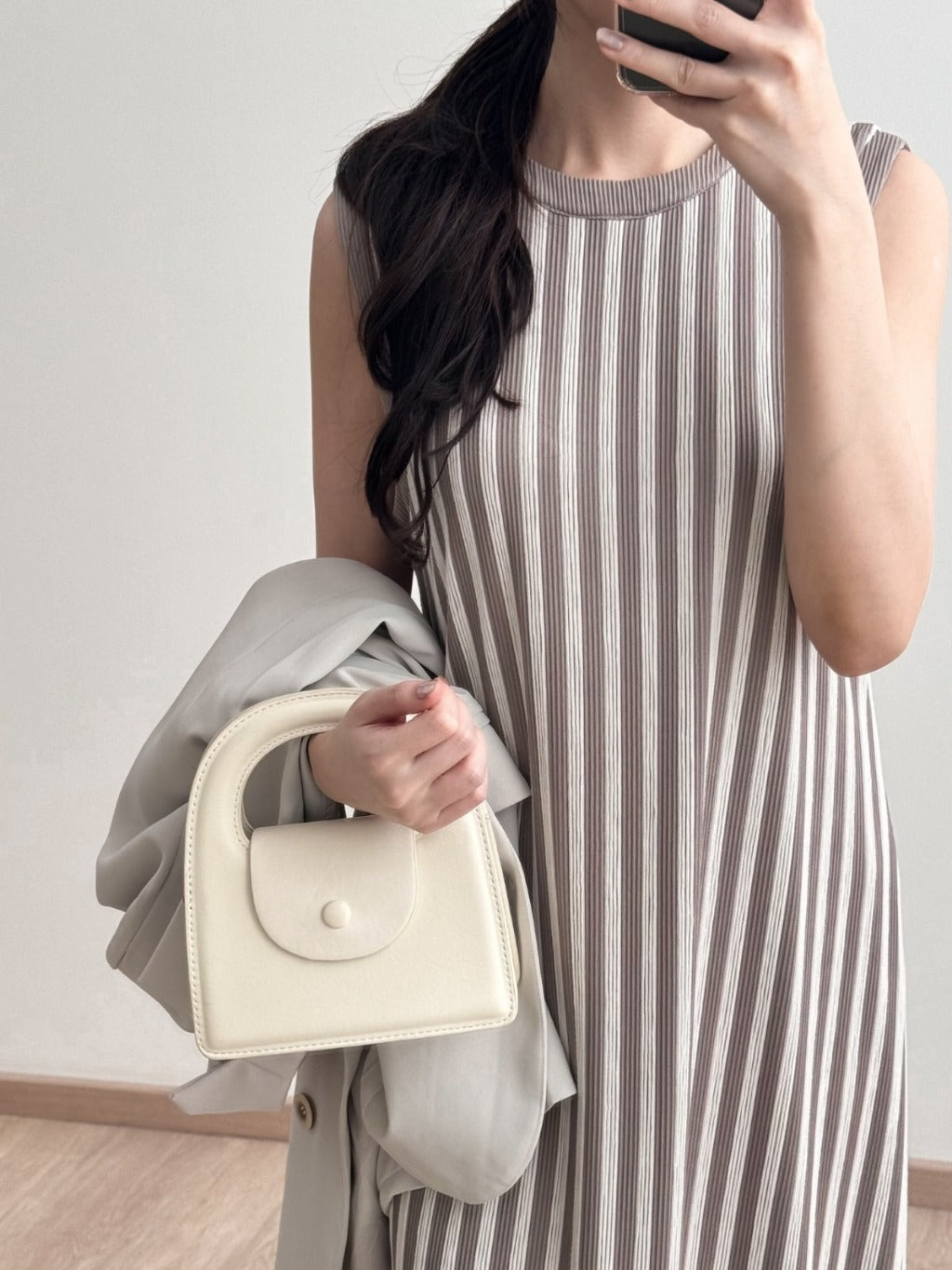 Kadaka D-0247 Midi Stripes Loose Dress | Dress Panjang Wanita Knit