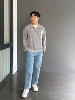 Muat gambar ke penampil Galeri, Kadaka MO-0110 Half Zip Sweater Atasan Lengan Panjang Pria
