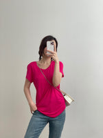 Muat gambar ke penampil Galeri, Kadaka T-0132 Basic Short Sleeves Tshirt | Atasan Kaos Wanita
