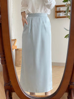 Muat gambar ke penampil Galeri, Kadaka B-0191 Satin Skirt Rok Maxi Wanita with Pockets
