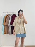 Muat gambar ke penampil Galeri, Kadaka T-0500 Basic Oversized Shirt with Slit | Atasan Kemeja Wanita Oversized
