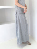 Muat gambar ke penampil Galeri, Kadaka B-0193 Maxi Skirt Satin Chantilly Lace Rok Panjang Wanita
