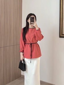 Kadaka T-0391 Blouse Wanita Tangan Panjang Bahan Super Adem