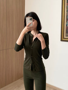 Kadaka T-0461 Cardigan Knit Stretch Premium Korea