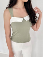 Muat gambar ke penampil Galeri, Kadaka T-0520 Sleeveless Top Square Neck | Atasan Tank Top Wanita
