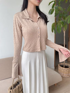 Kadaka O-0196 Cardigan Crop Embroidery Outer Wanita